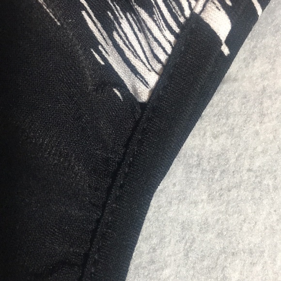 WORTHINGTON Abstract Brush Stroke Design Poly Jersey Knit Scoop Neck w/Gathering - Picture 10 of 16